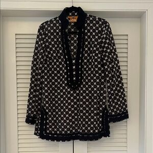 Tory Burch linen logo tunic, size 4